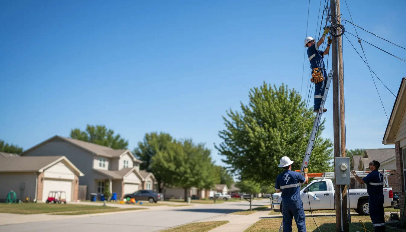 Residential electrician providing installation services in Pyote, TX